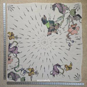 rag & bone Silk Dagger Scarf With Flowers Floral